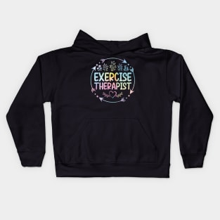 Exercise Therapist cute floral watercolor Kids Hoodie